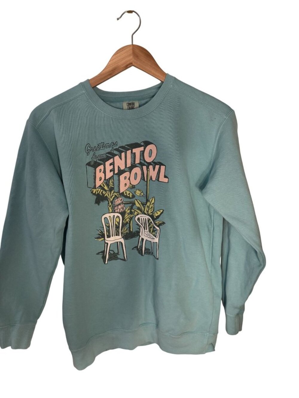 NWOT Greetings From Benito Bowl Graphic Sweatshirt - Picture 2 of 5